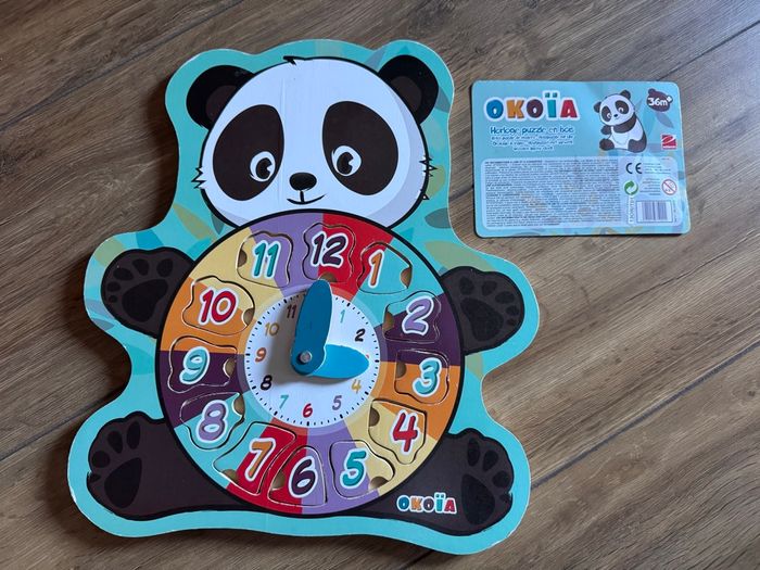 Puzzle horloge bois okoïa