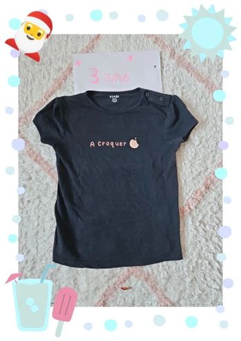 tee shirt fille manche courte été kiabi 3 ans