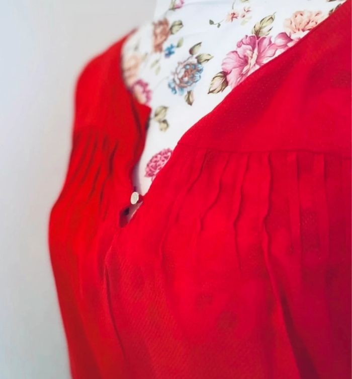 🌹 Blouse rouge fluide grain de malice taille 38 🌹 - photo numéro 2