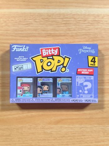 Boîte 4 Funko Bitty Pop! - Disney Princess - Ariel, Mulan & Tiana