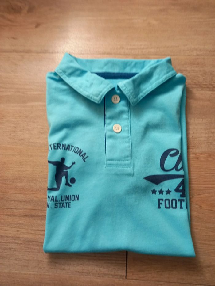 Polo turquoise texte 5ans