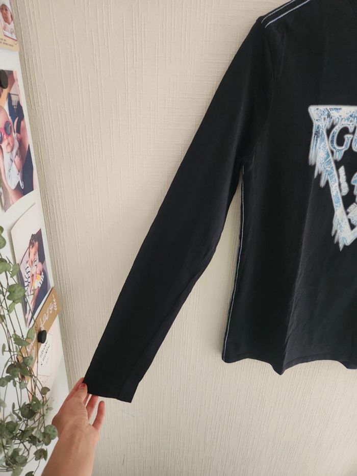 Tee-shirt manches longues noir 16 ans - photo numéro 4