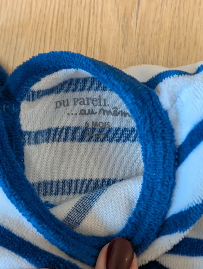 Lot de 3 pyjamas velours Du Pareil au Même - Taille : 6 mois - photo numéro 9