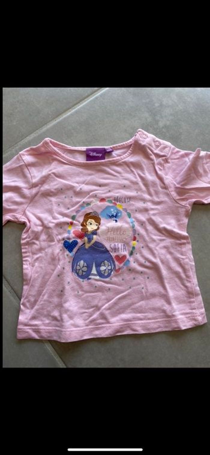 Teeshirt manches longues Princesse Sophia 12 mois - photo numéro 3