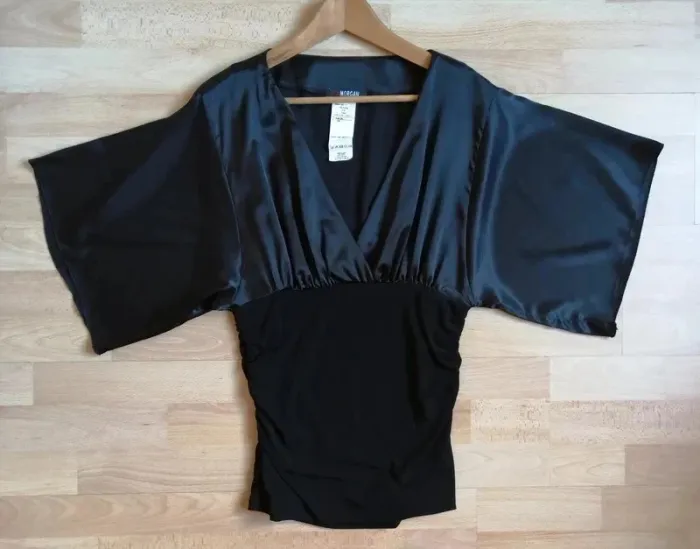 Haut noir satiné Morgan Taille 40 - photo numéro 4