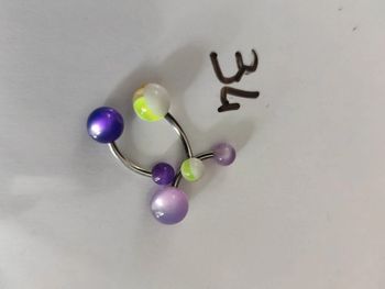 lot de 3 piercings nombril acier chirurgical et acrylique