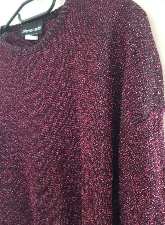 Pull coton fibre métallique pierre cardin taille 38 - photo numéro 2