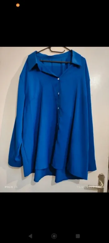 Chemise bleu roi taille 5XL taille 56