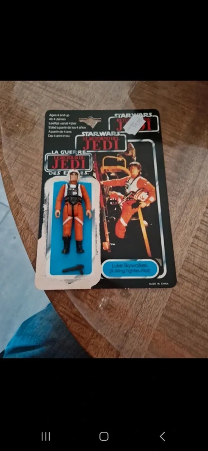 Luke Skywalker x-wing polot 65 Back star wars Vintage - photo numéro 2