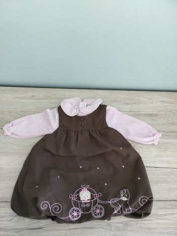 Ensemble robe et son tee-shirt manches longues fille 9 mois 