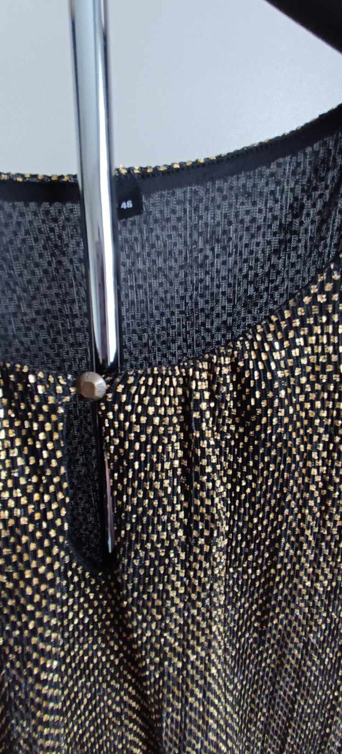 Haut noir et doré sans manches Taille 46 - photo numéro 6
