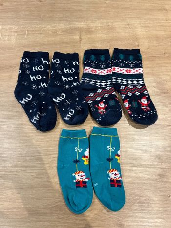 Lot de 3 paires de chaussettes de noel