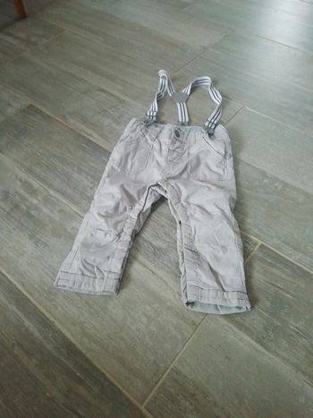 Pantalon avec bretelles 12 mois garçon