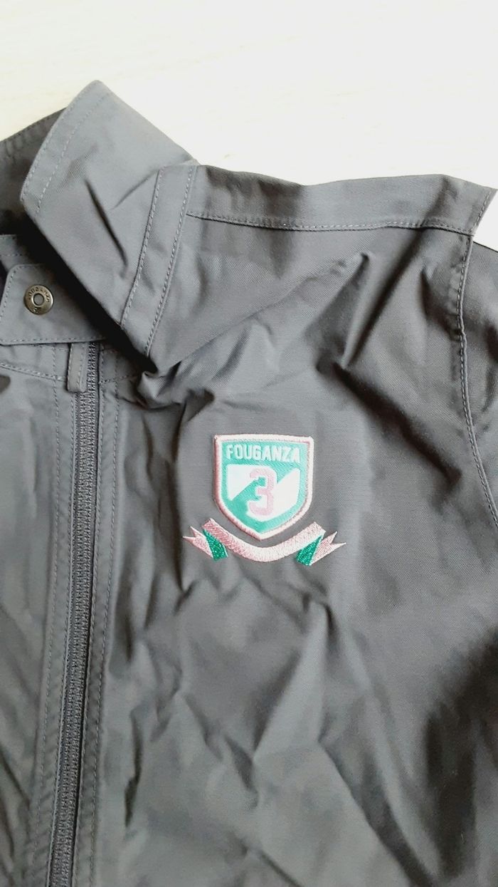 Vêtement fille veste blouson Oxylane coupe vent gris 14 ans Neuf - photo numéro 3