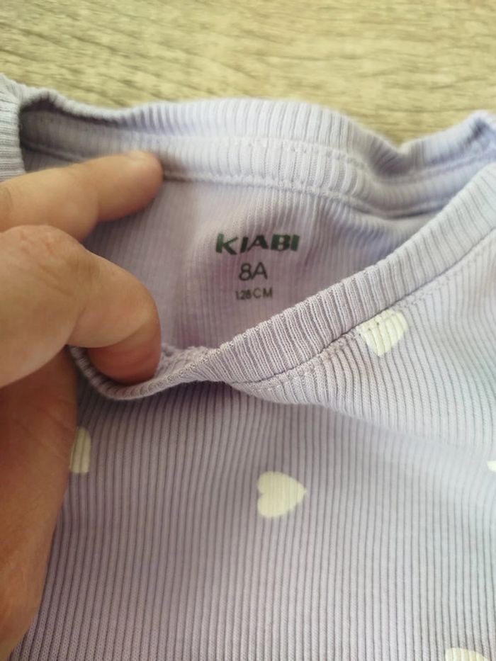 Tee shirt fille taille 8 ans côtelé Kiabi - photo numéro 2
