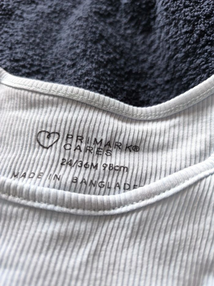 T-shirt côtelé bleu ciel T/24-36m - photo numéro 2