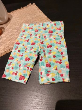 Legging 3/4 motif fleurs