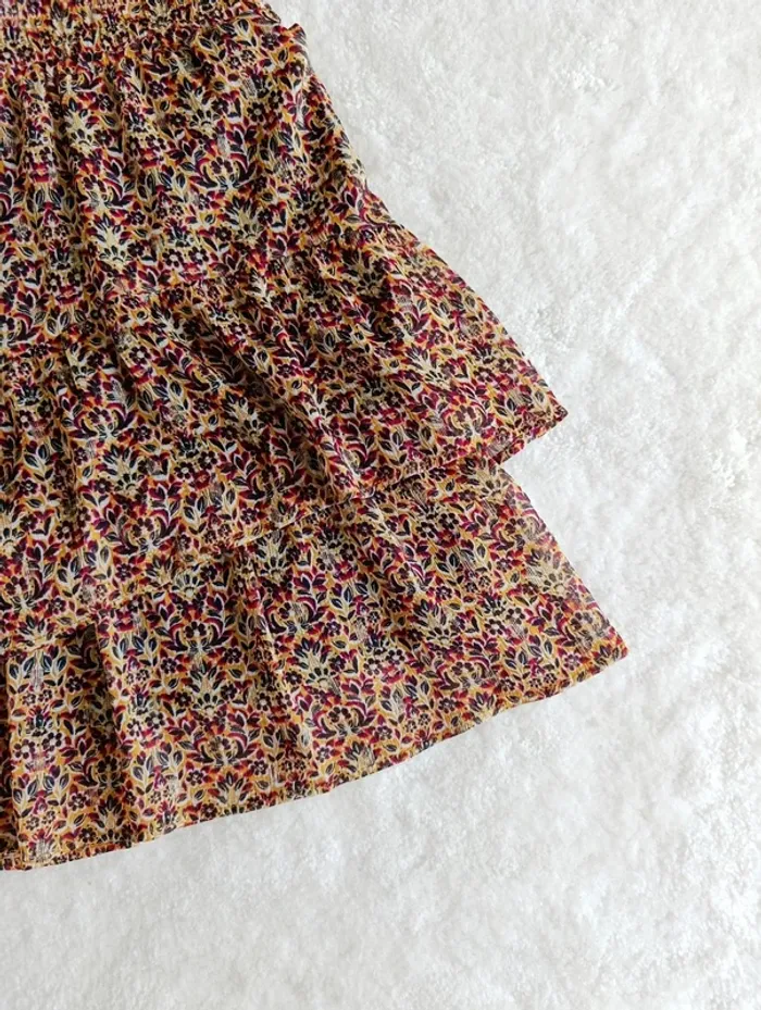 Mini jupe à volants Bonobo 34 taille élastique légère fluide - photo numéro 4