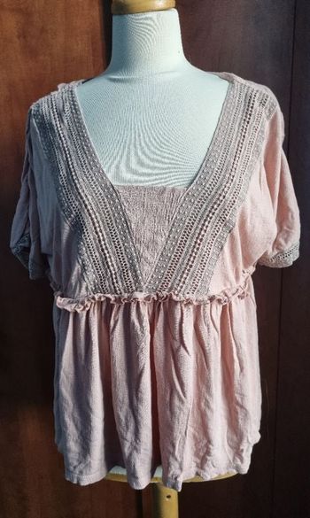 Blouse rose taille L