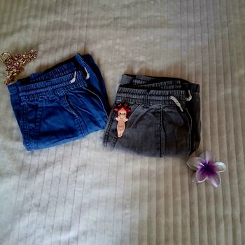 Lots de deux short bleu et gris • 9 ans • Kiabi 