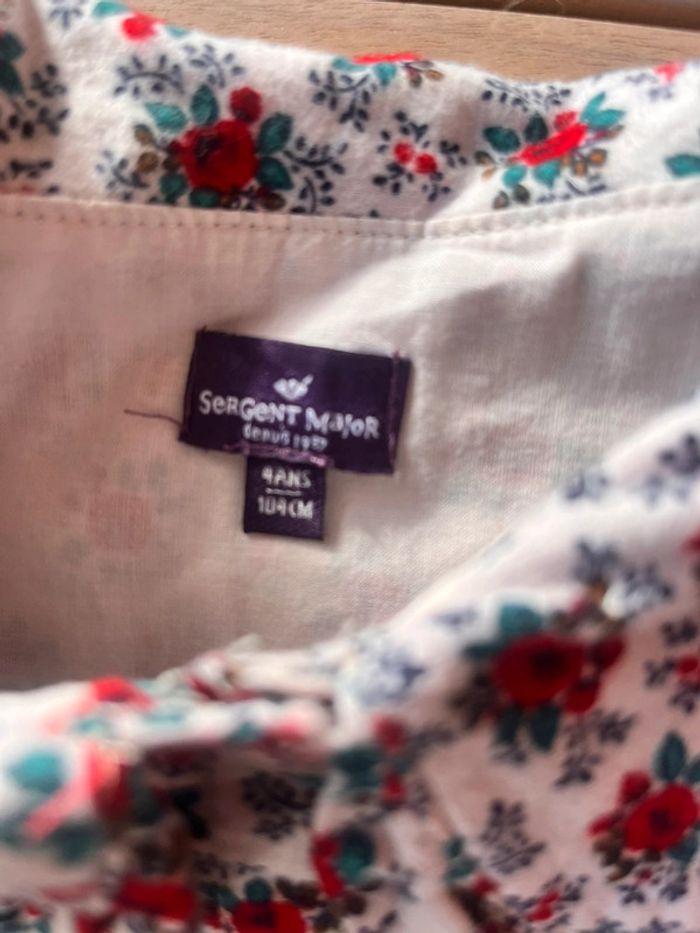 Chemise fleurie sergent major avec col 4 ans - photo numéro 2