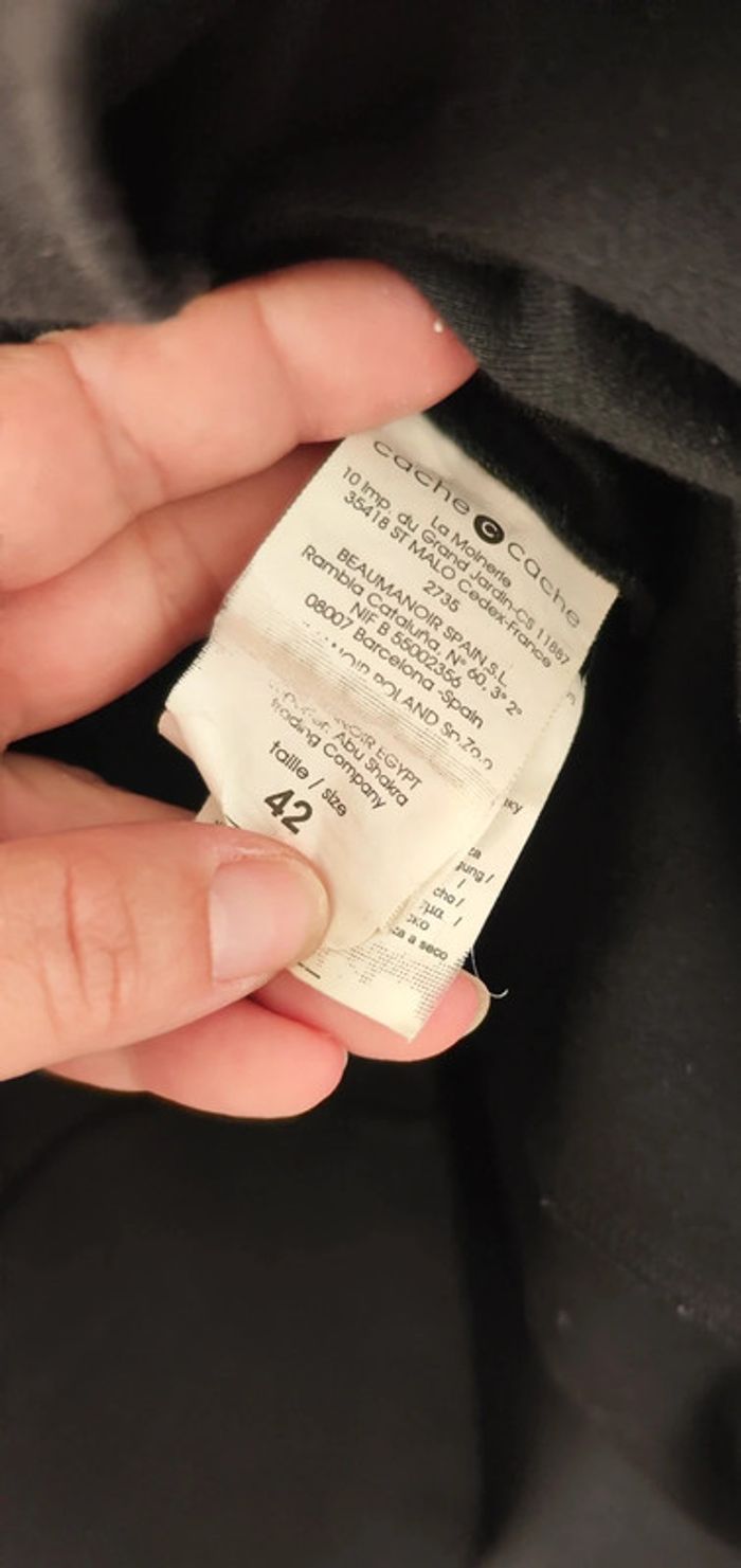 Robe noir cache cache femme taille 42 - photo numéro 4