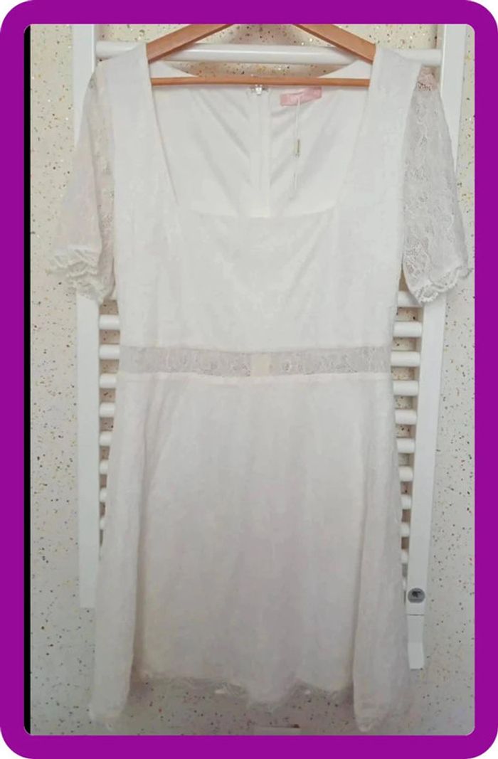 Robe en dentelle crème NLY Eve Taille 42 - photo numéro 2