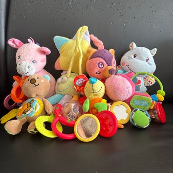 Lot doudou puer et hochet