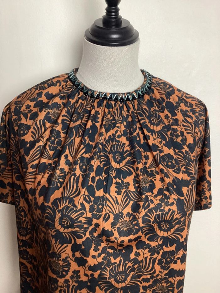 Blouse marine et orange Bimba y Lola 36 - photo numéro 7