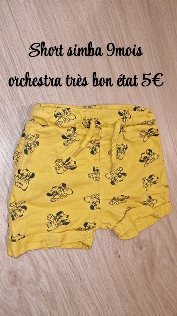 Short Simba 9mois orchestra