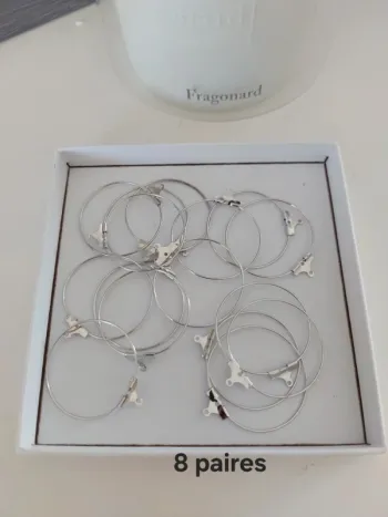 Lot de 8 paires de boucles d'oreilles