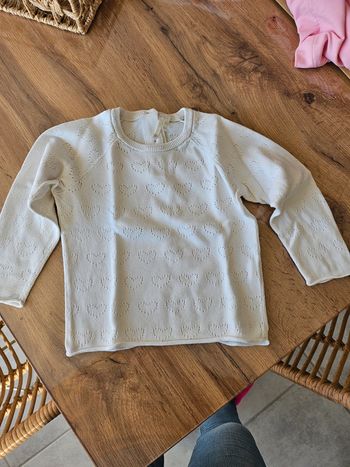Pull blanc 36 mois