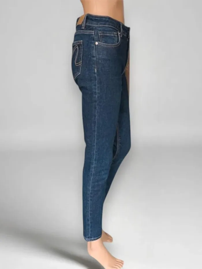 jean marque francaise Nagev ,coupe slim fit ,taille haute ,texture stretch ,coton organique - photo numéro 3
