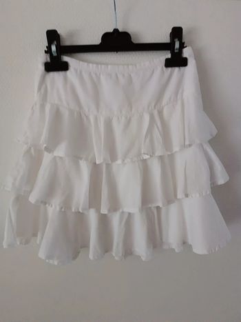 Jupe à volants blanche 10 ans
