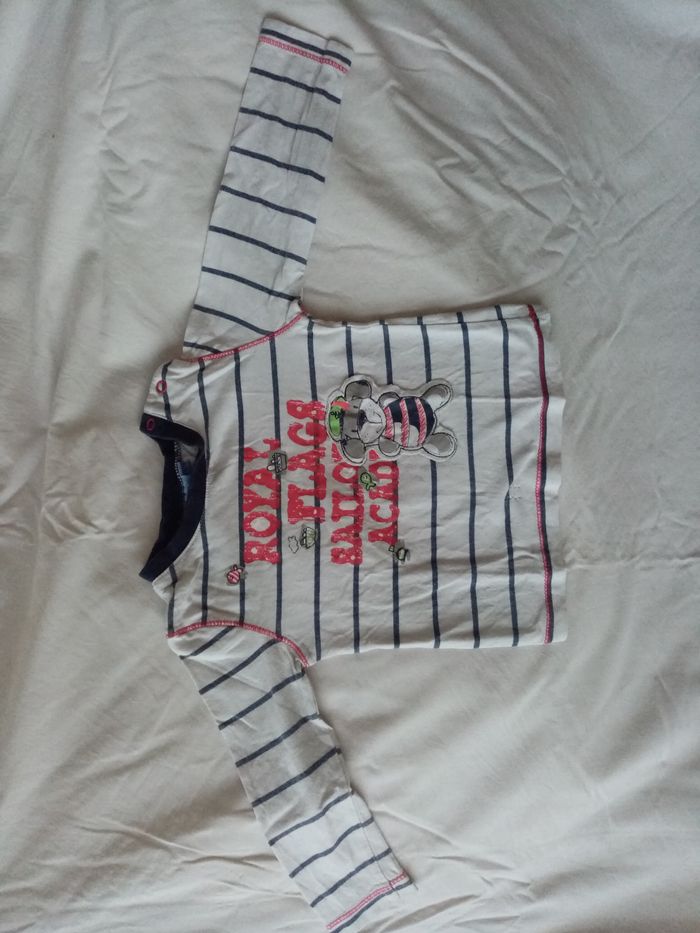 Ensemble jeans slim et t-shirt manches longues 12 mois - photo numéro 2