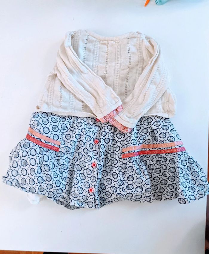 Ensemble robe gilet boléro tricoté maille Kenzo kids 9 mois 71 cm - photo numéro 4