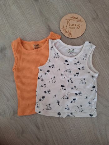 Lot de 2 tee-shirts Marcel Kiabi 3 mois