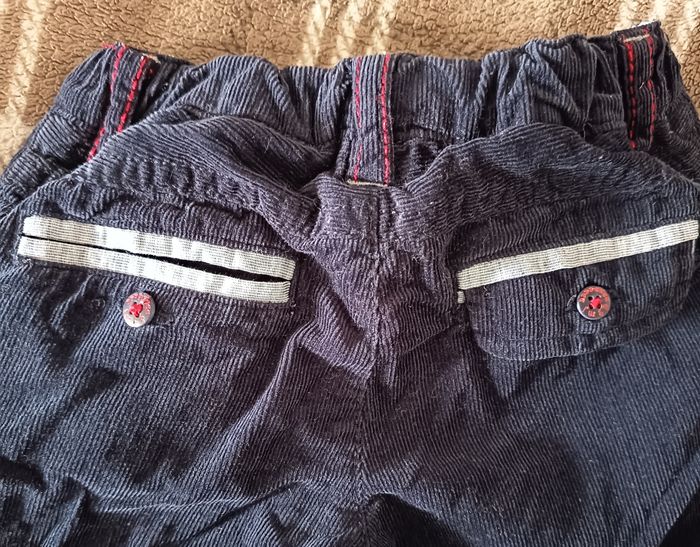 👖Pantalon Noir Enfant en Simili Velours côtelé - 3 Mois / Sergent Major - photo numéro 10