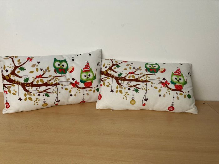 lot 2 coussins thème noel