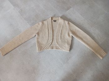 gilet court beige taille M Massimo Dutti woman