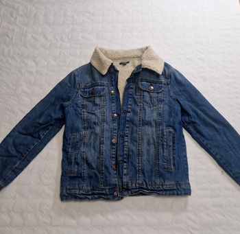 Blouson  , veste en jeans  moumouté  , femme  , taille XS