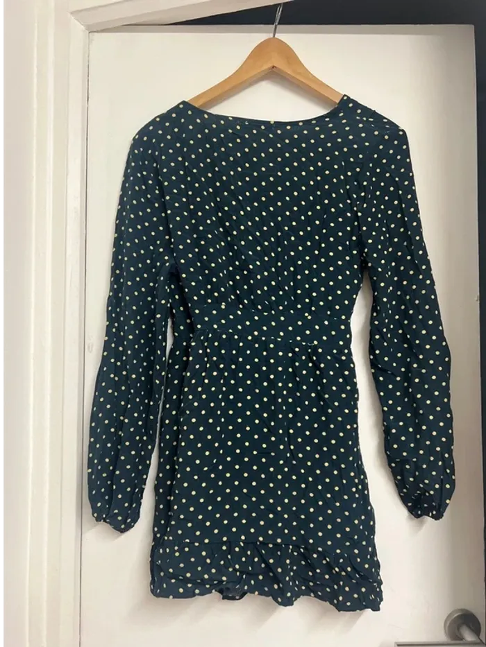 Sublime robe chic à pois portefeuille neuve - taille M - photo numéro 3