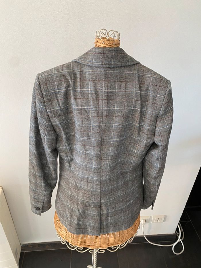 Blazer Mango gris à carreaux taille 34 / S - photo numéro 4