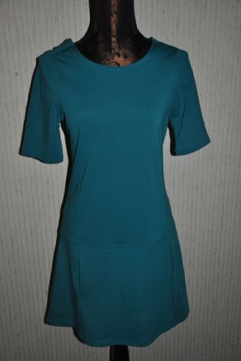 Robe bleu canard courte 2 poches - Jennyfer - T. L - Neuve