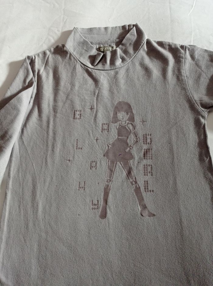 Pull colle montant couleur gris voir photos âge 10 ans . marque .inextenso.