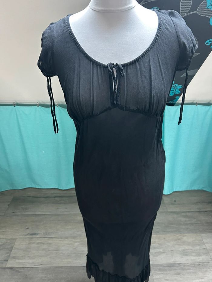 Chemise de nuit noire transparente - photo numéro 2