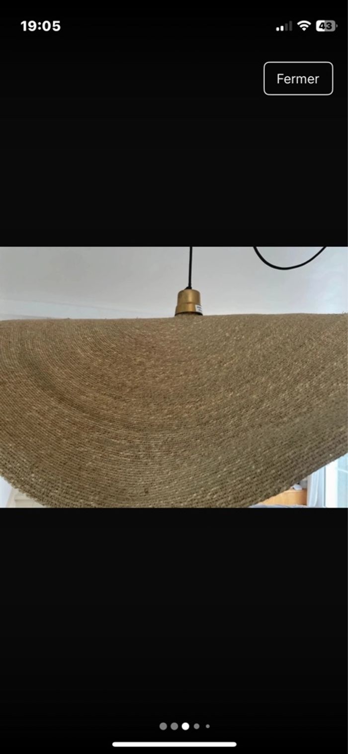 Suspension paille, bohème - photo numéro 3