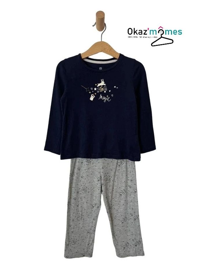 Pyjama 2 pièces bleu marine et gris - La Redoute 4 ans (102cm)