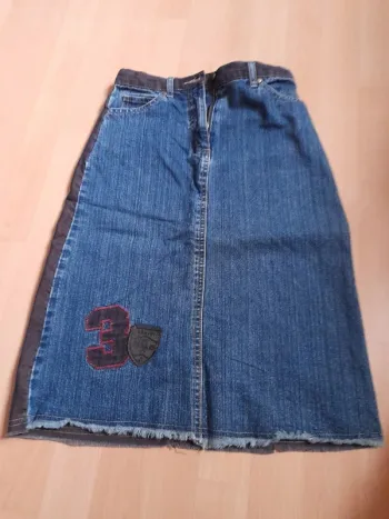 Jupe Longue Jean & Velours Côtelé Okaïdi - Taille 12 Ans / 150 cm - Style Original