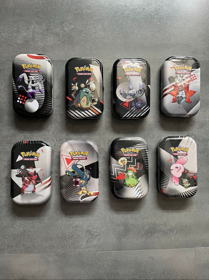 8 mini tins EV10.5 Foudre noire et flamme blanche